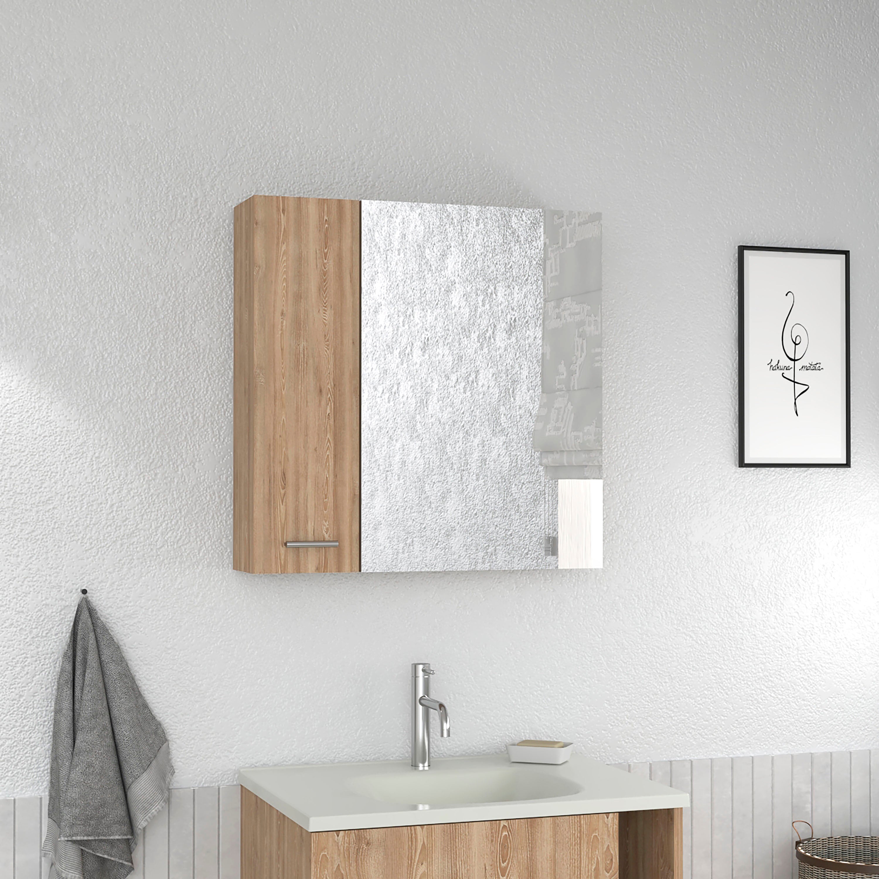 Tuhome Labelle Mirror Cabinet, White, for Bathroom