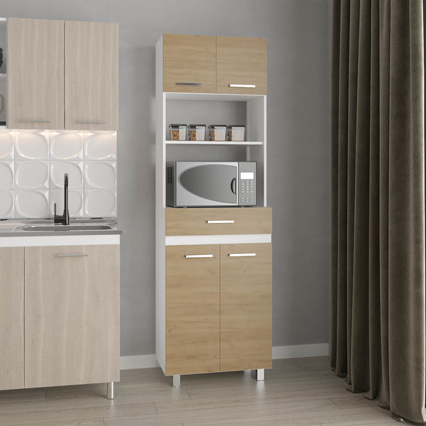 Sicilia Pantry Cabinet Freestanding Kitchen Storage Unit For Food, Dishes Or Appliances