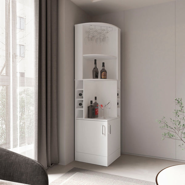 Being Kava Bar Cabinet, Wine Rack with Glass Shelving