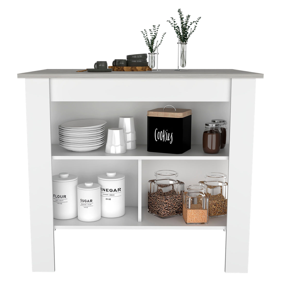 White Brooklyn Kitchen Island FM