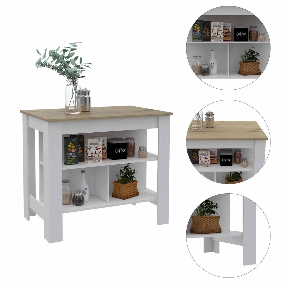 FM White Brooklyn Kitchen Island