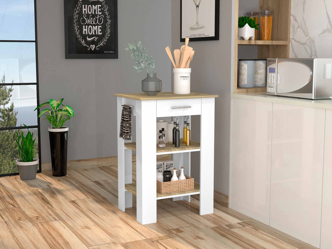 FM White Brooklyn Kitchen Island