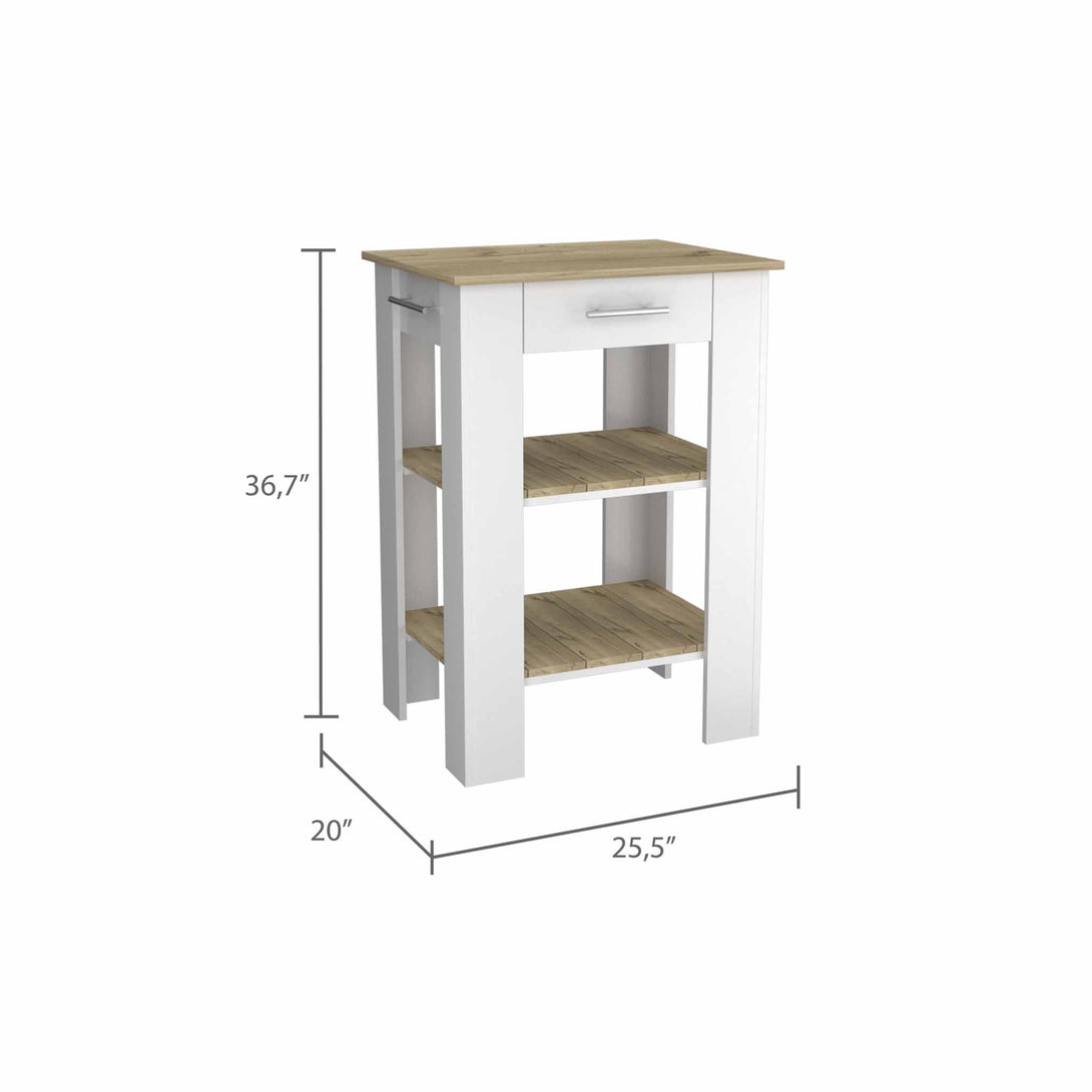 FM White Brooklyn Kitchen Island