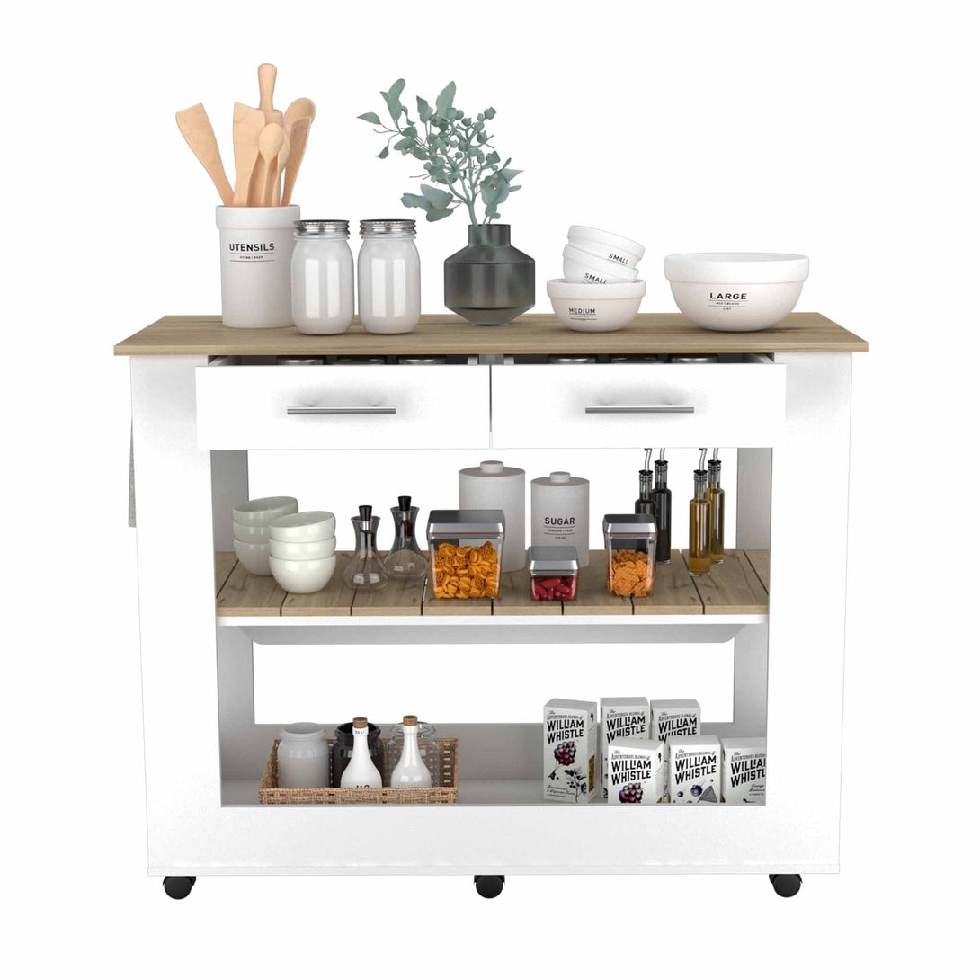 White Brooklyn Kitchen Island FM