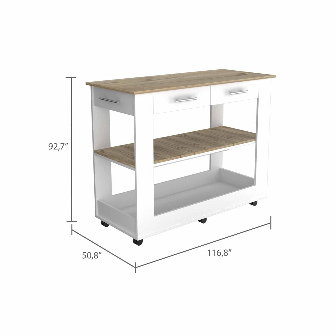 FM White Brooklyn Kitchen Island