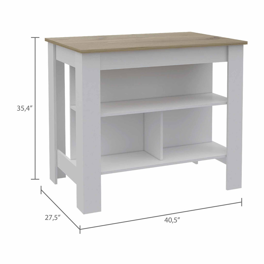 Kitchen Island FM White Light Oak