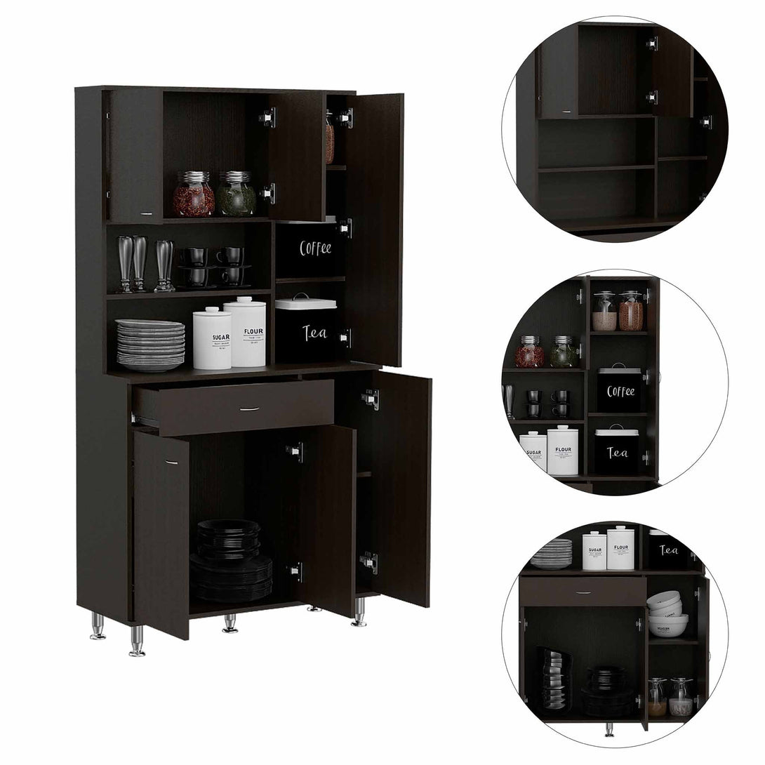 Black Venice Pantry Cabinet FM