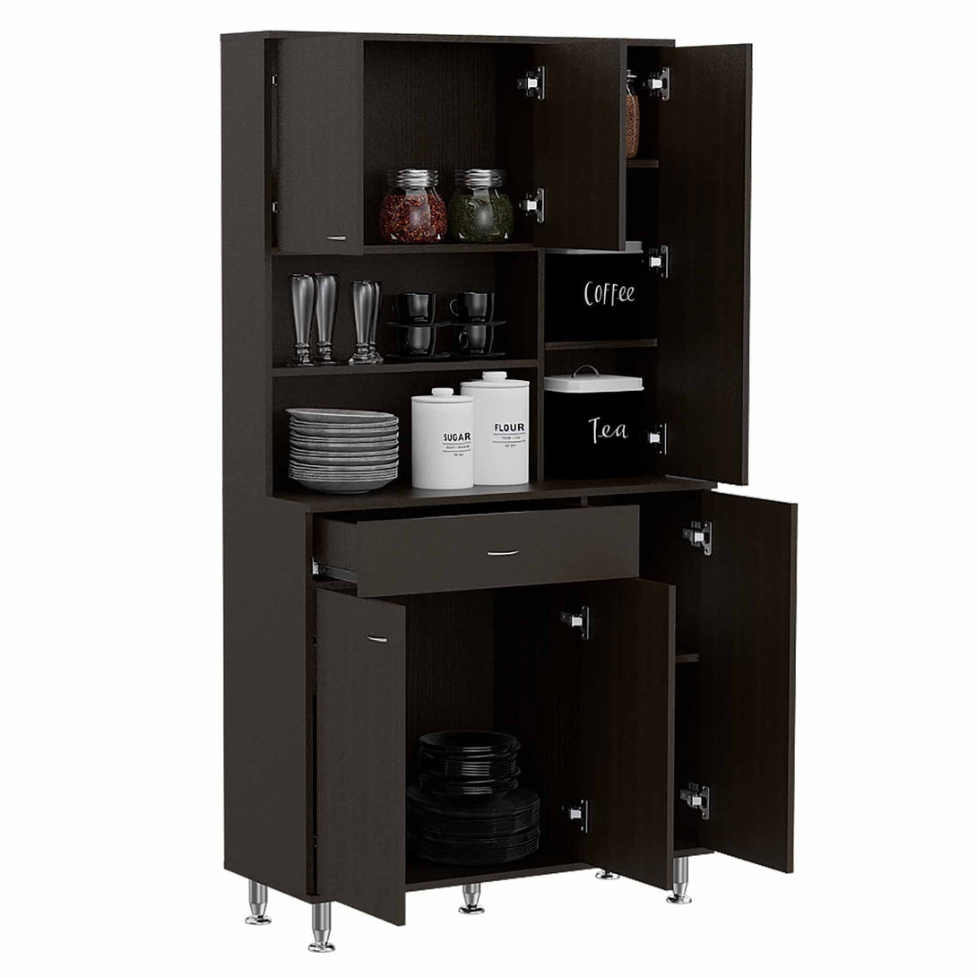 FM Black Venice Pantry Cabinet