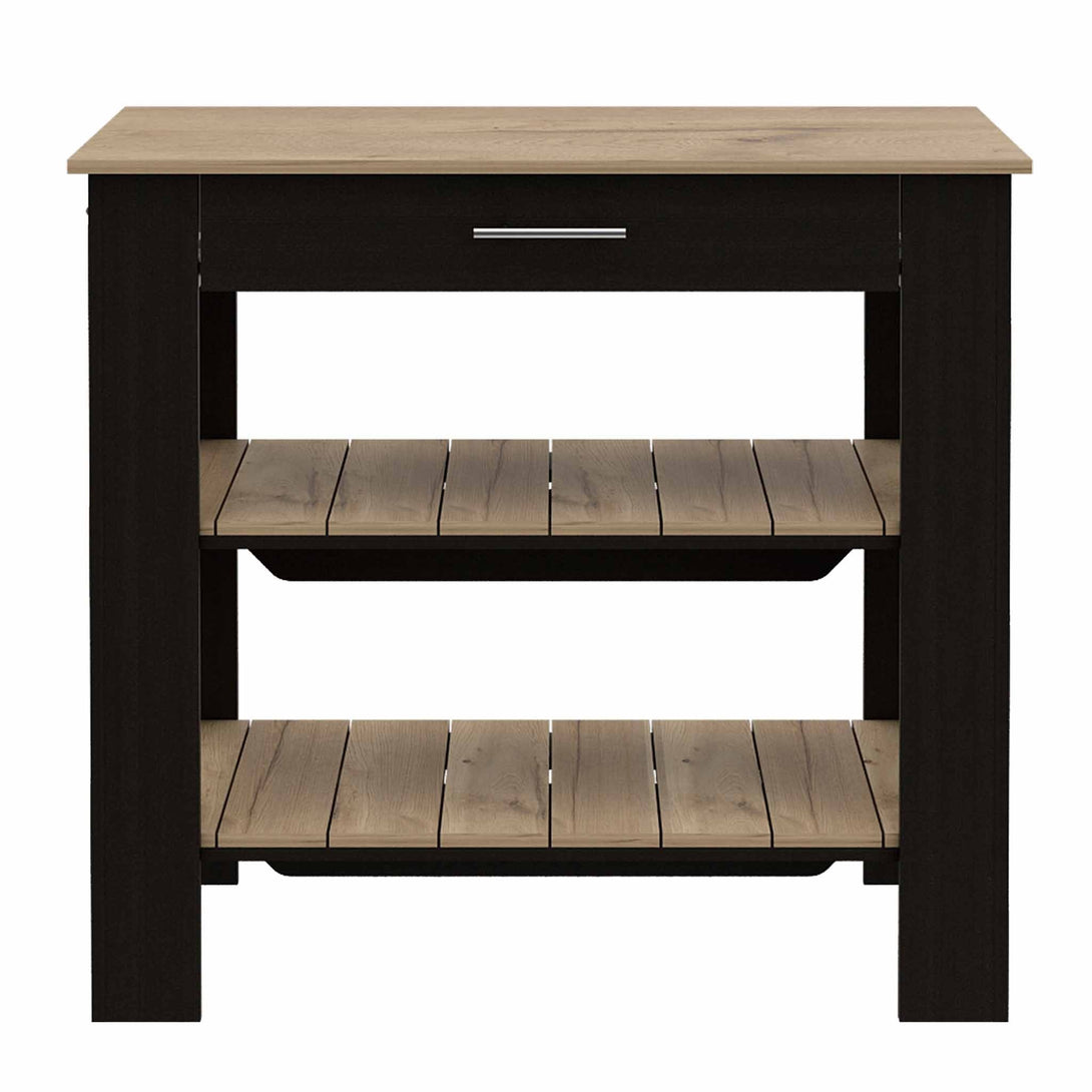 Kitchen Island FM Black-Light Oak