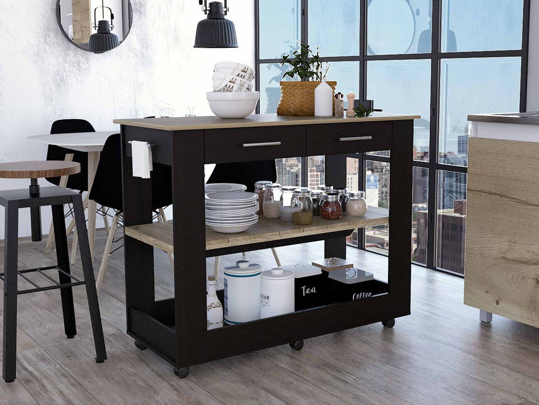 Black Brooklyn Kitchen Island FM