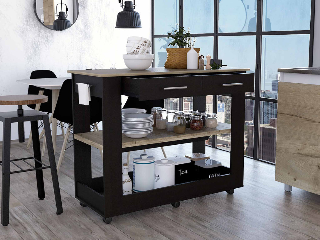 Black Brooklyn Kitchen Island FM