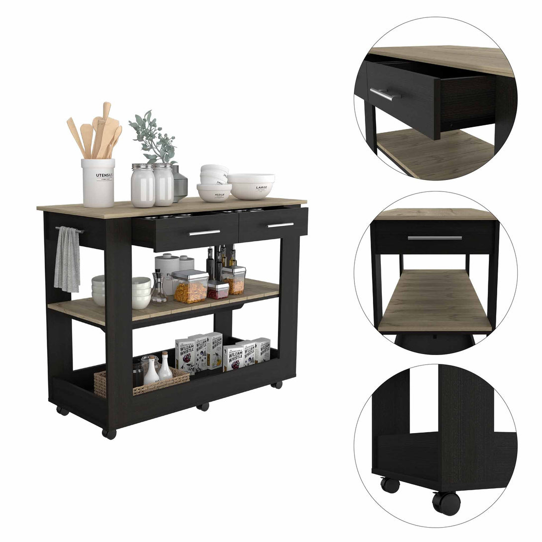 Brooklyn Kitchen Island FM Black