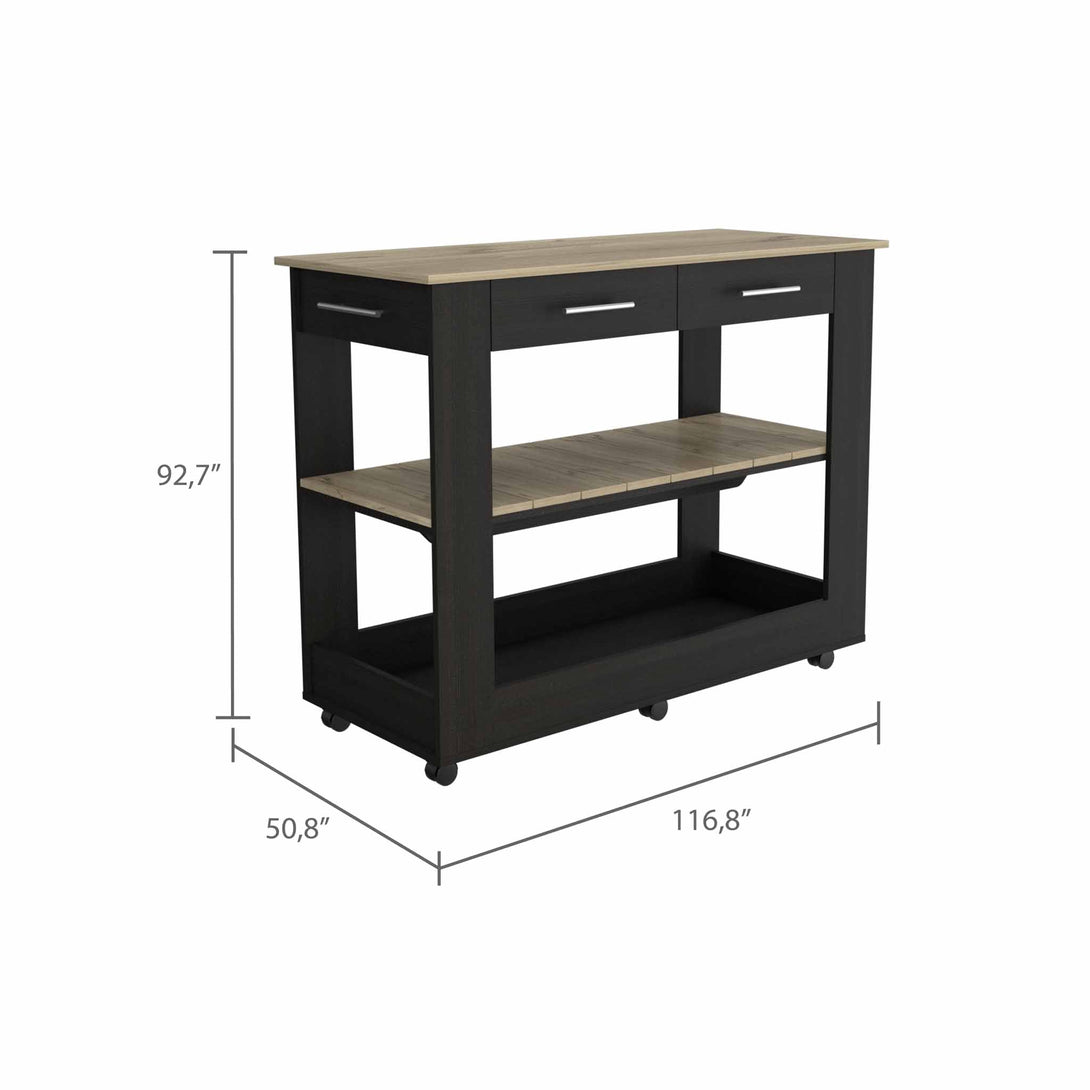 FM Black Brooklyn Kitchen Island