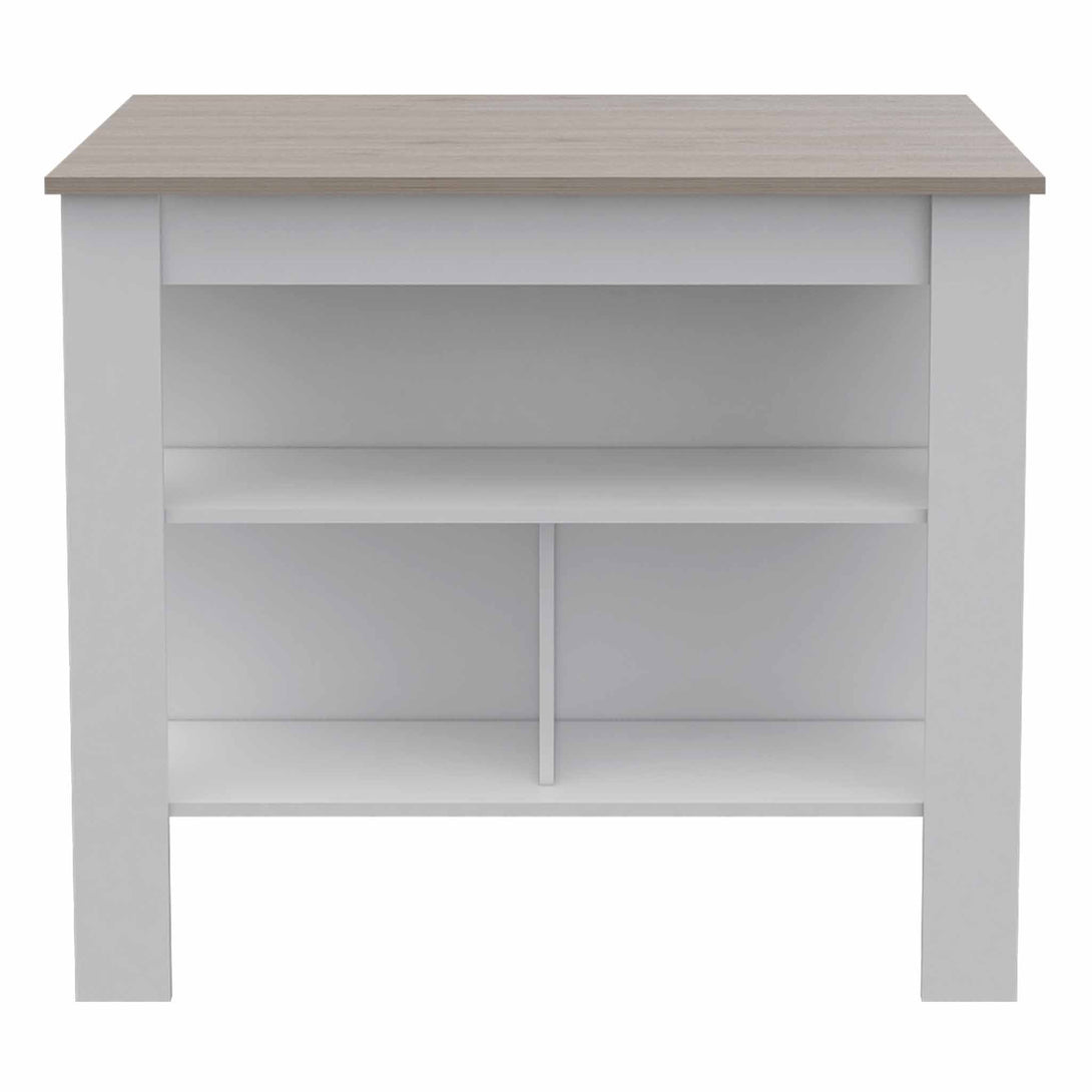 Kitchen Island FM White Light Gray