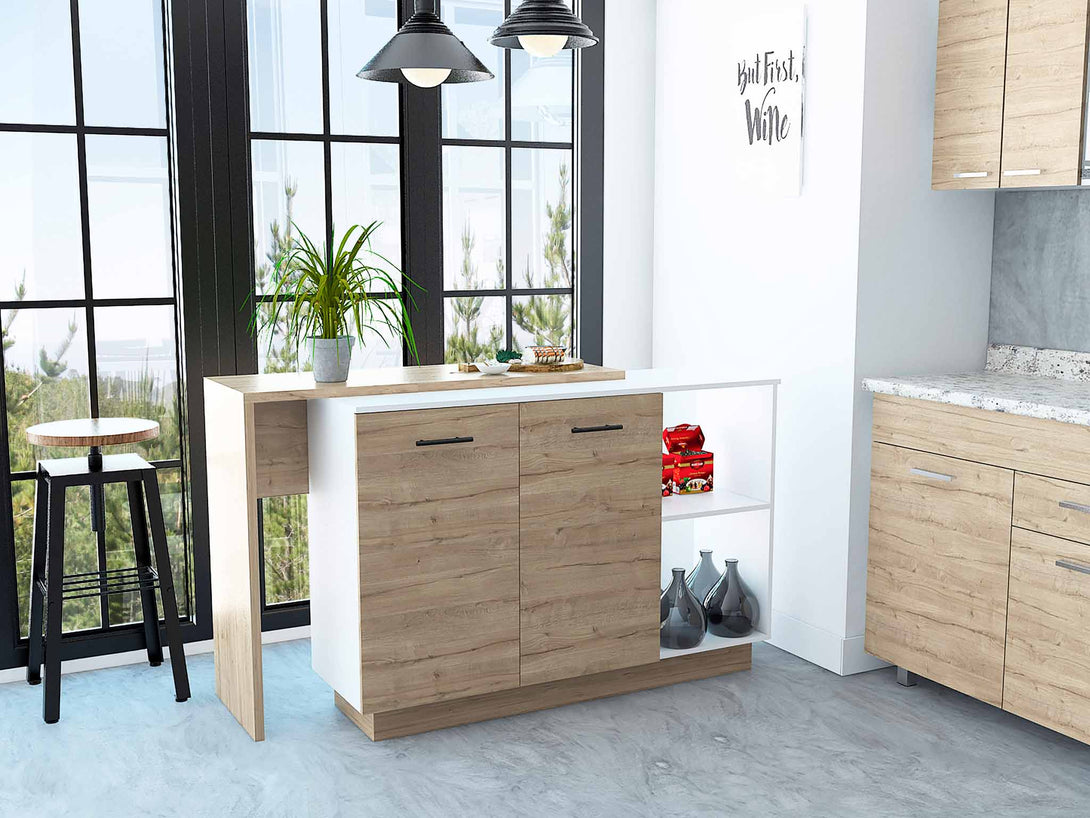 Kitchen Island FM White-Light Oak