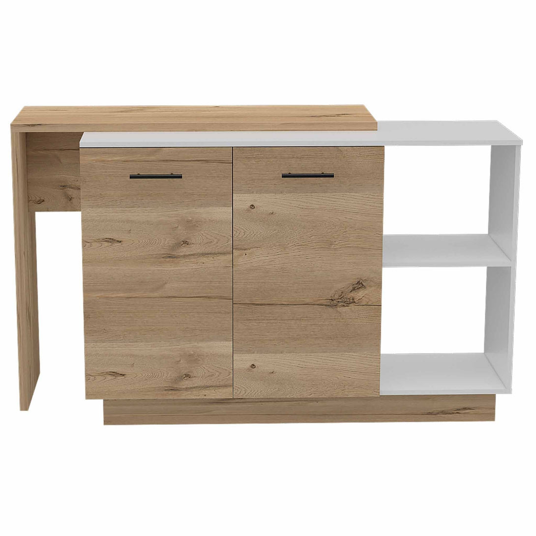 FM White-Light Oak Kitchen Island