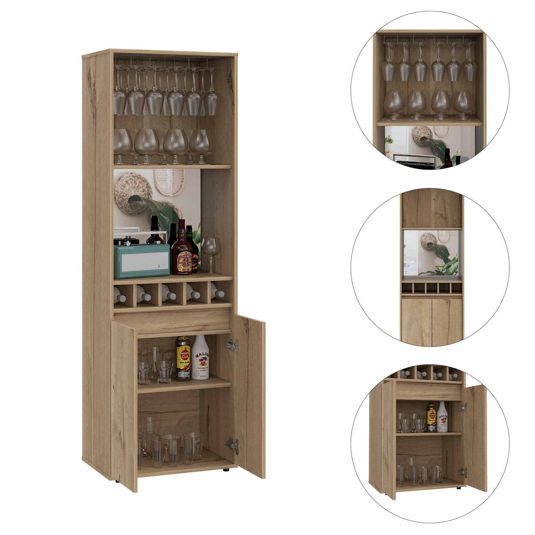 Light Oak Redding Bar Cabinet FM