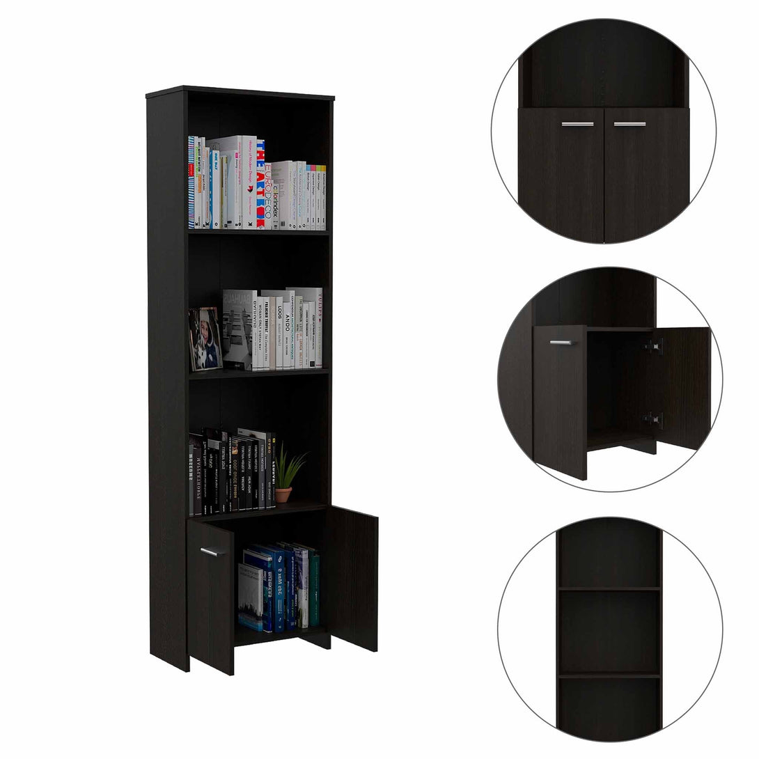 Nebraska Bookcase FM Black Wengue