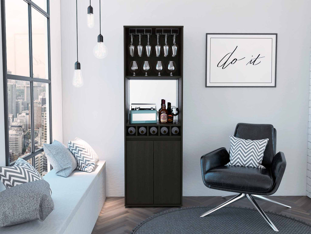 Black Wengue Redding Bar Cabinet FM