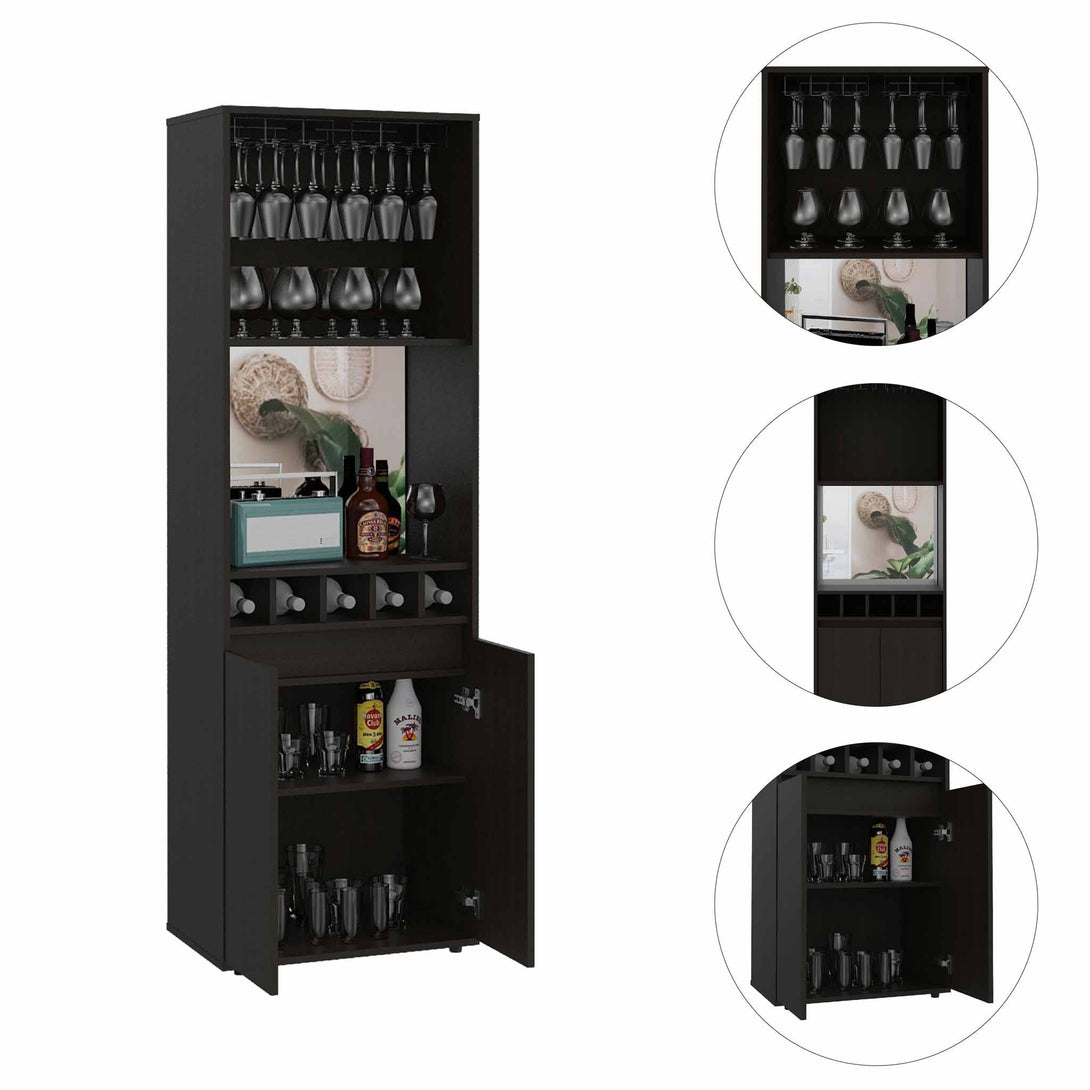 Redding Bar Cabinet FM Black Wengue