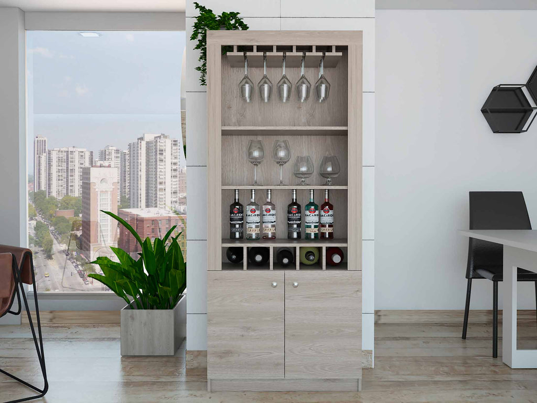 Light Gray New York Bar Cabinet FM