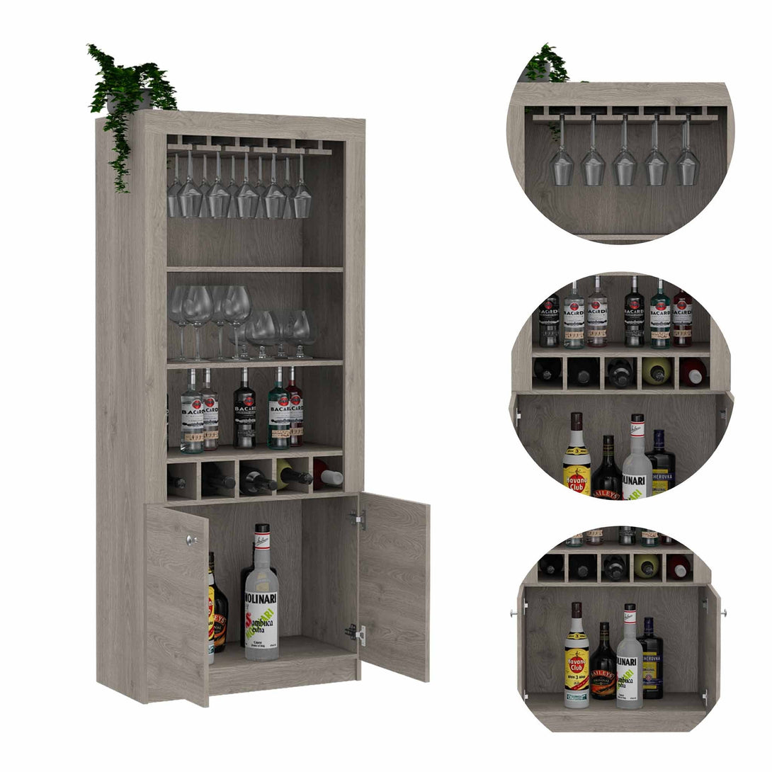 New York Bar Cabinet FM Light Gray