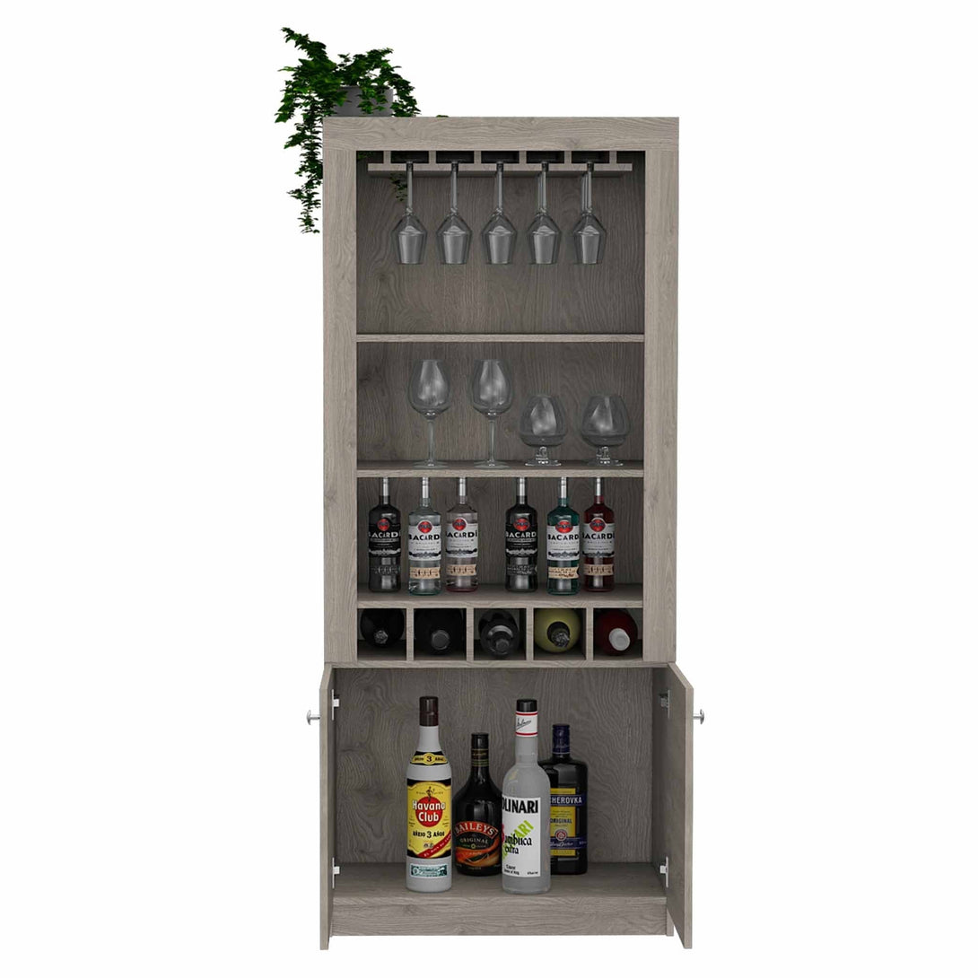 FM Light Gray New York Bar Cabinet