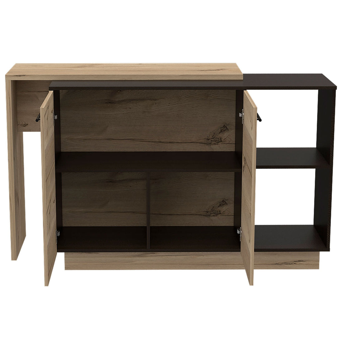 Kitchen Island FM Black-Light Oak