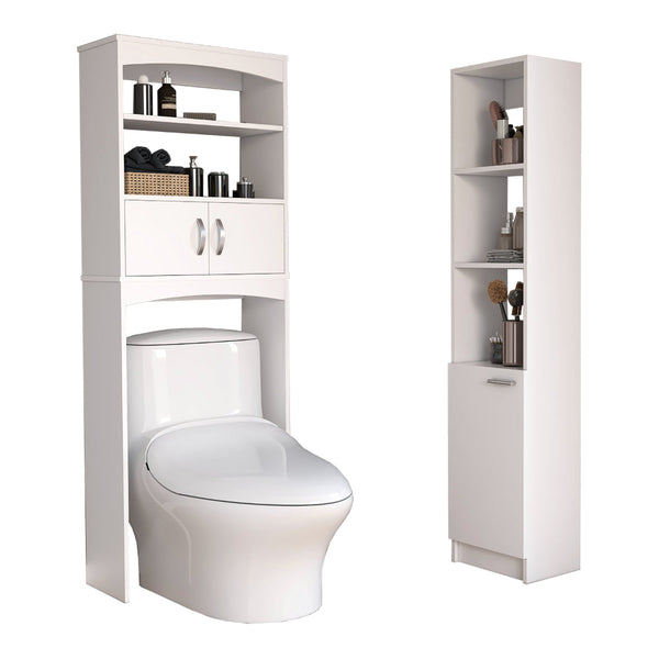 Denver 2 Piece Bathroom Set, White