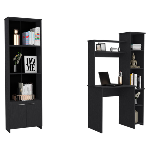 Naples 2 Piece Office Set, Black