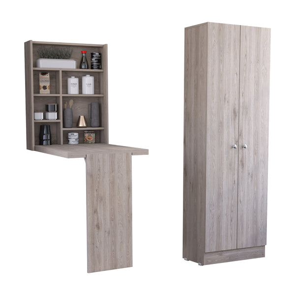 Milan 2 Piece Kitchen Set, Light Gray