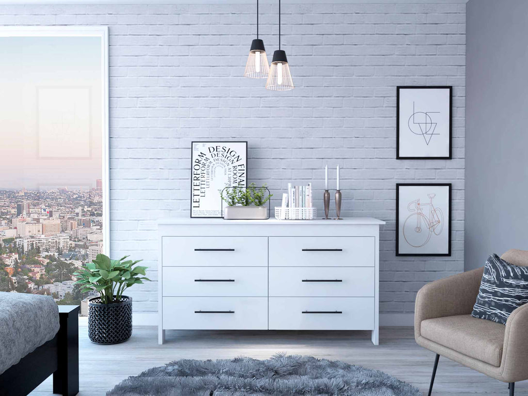 FM White Luxor Dresser