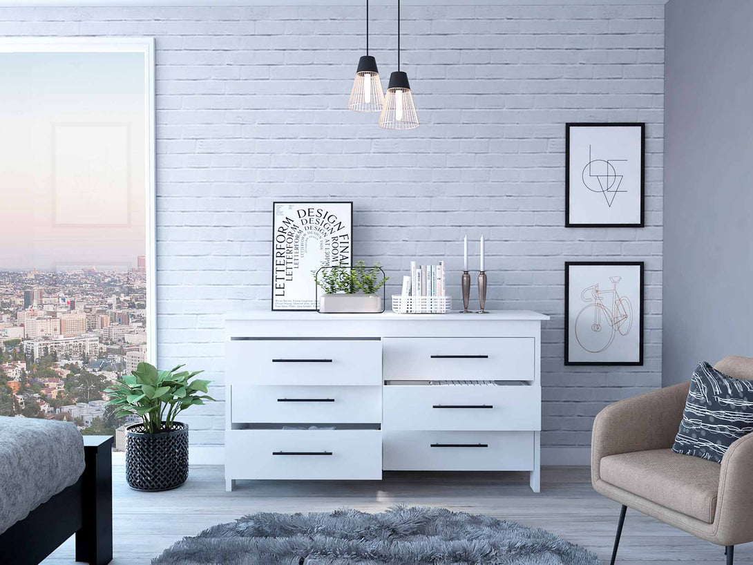 FM White Luxor Dresser