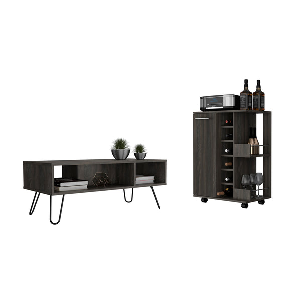 Vassel 2 Piece Living Room Set, Espresso