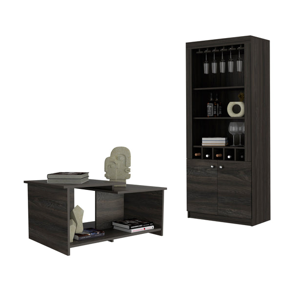 Dallas 2 Piece Living Room Set, Espresso