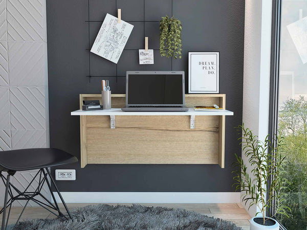 Light Oak Floating Desk FM