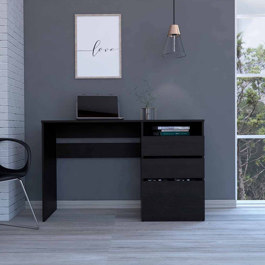 FM Black Wengue Computer Desk