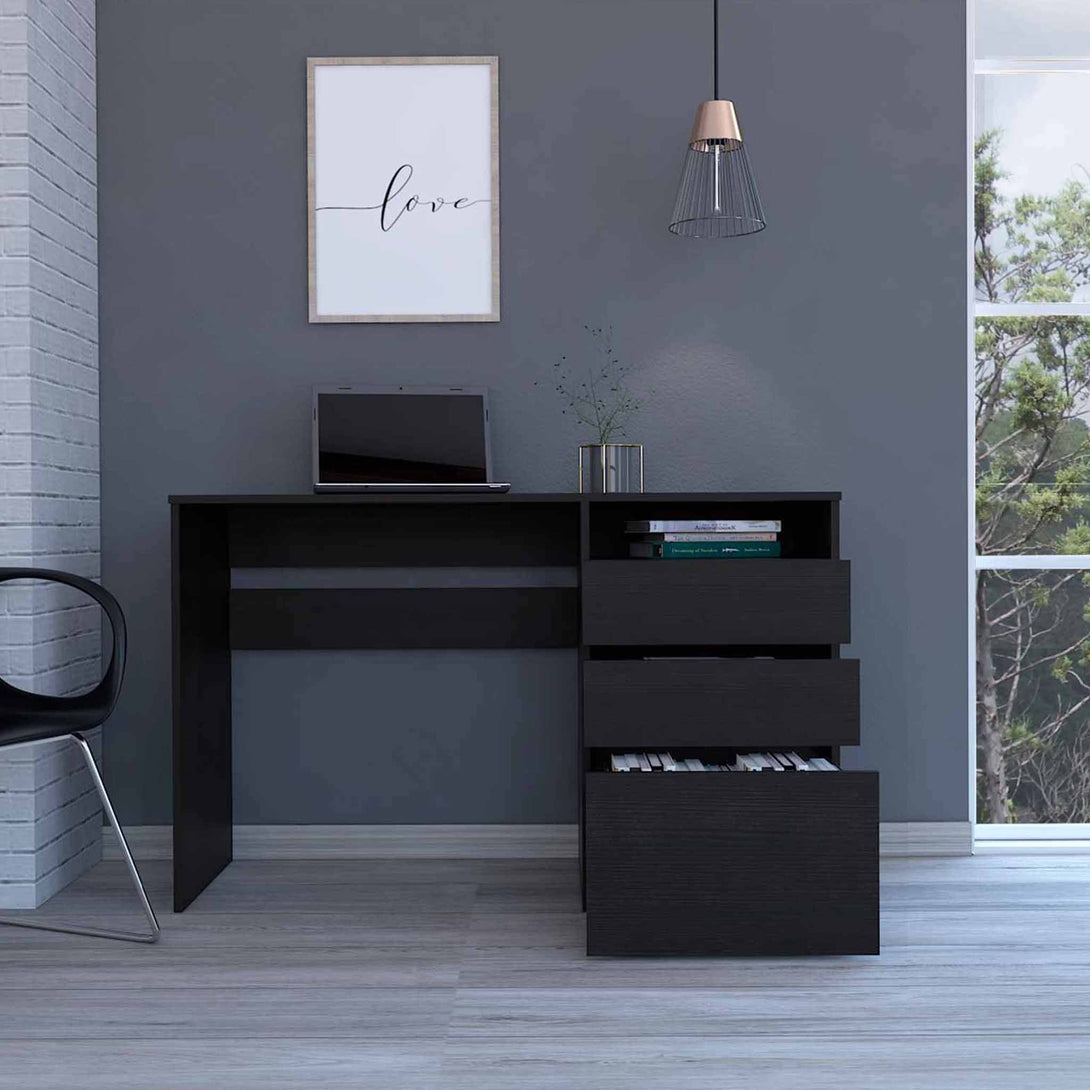 FM Black Wengue Computer Desk