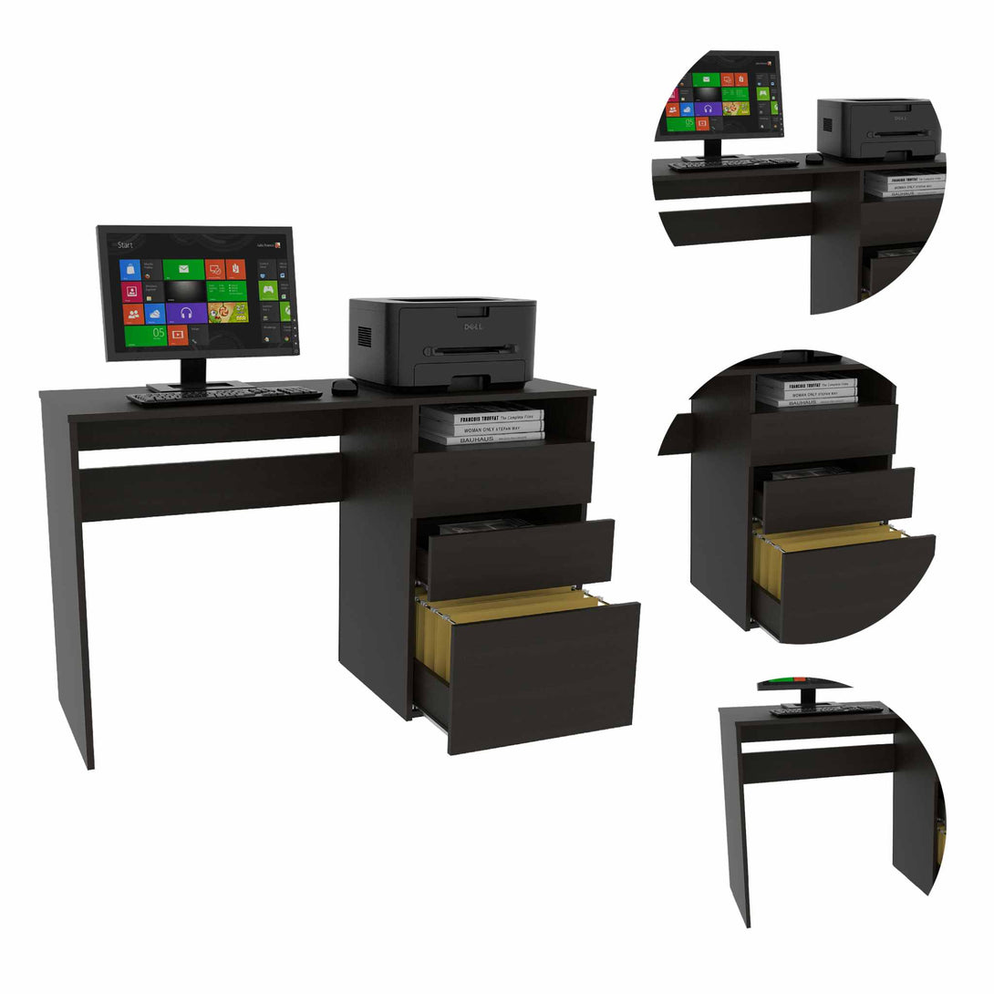 Black Wengue Computer Desk FM