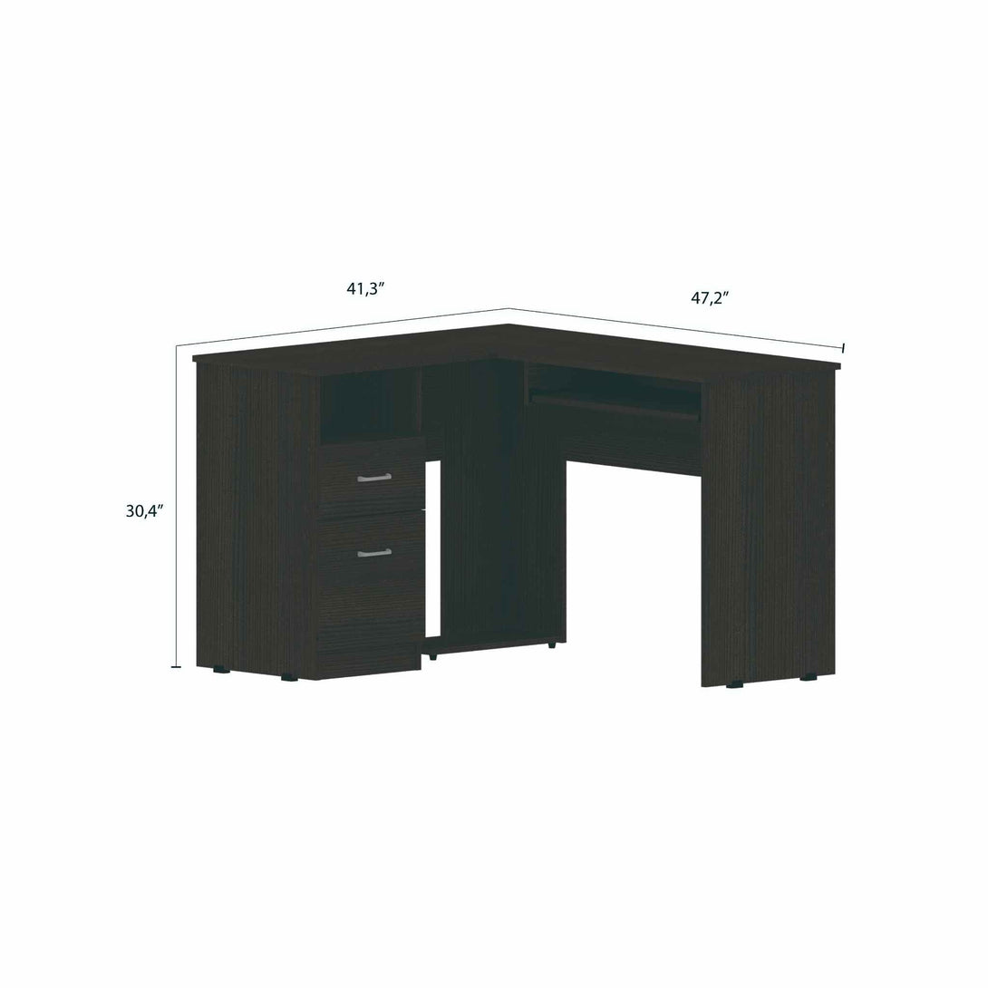 L Shaped Desk FM Black Wengue