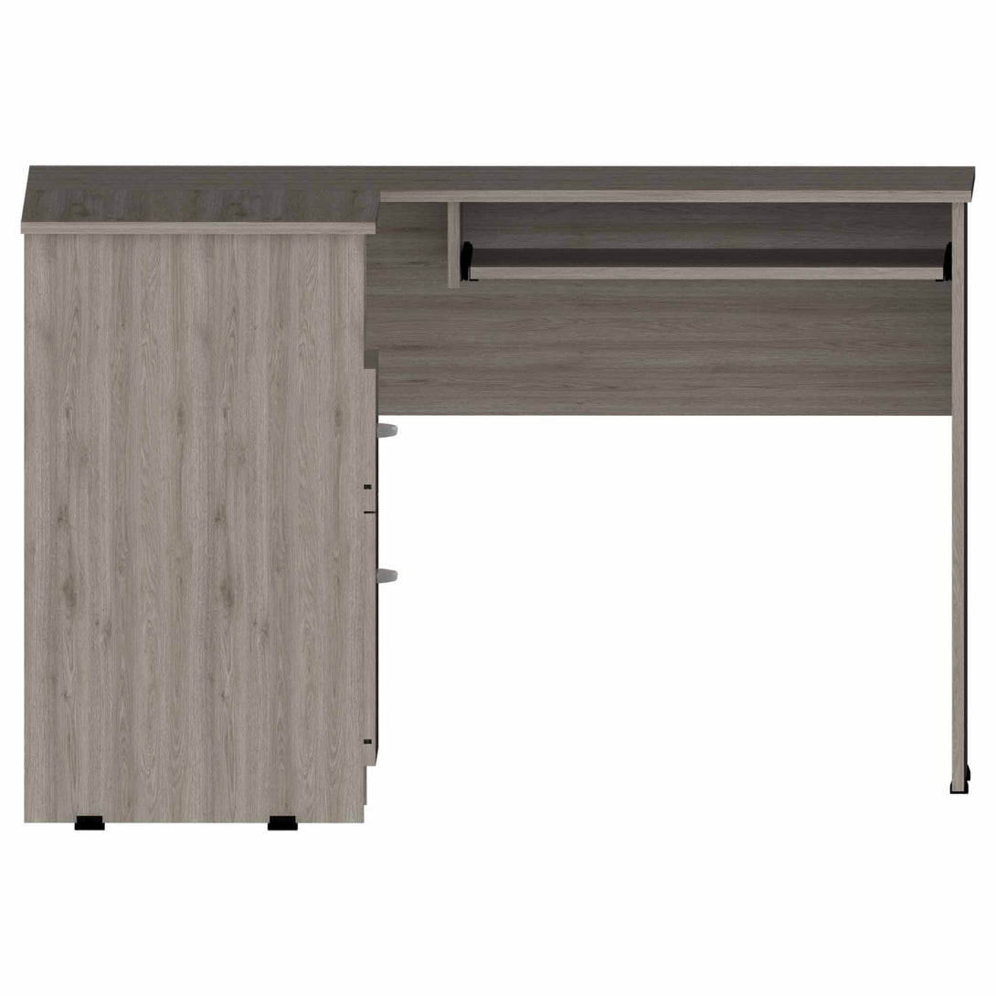 FM Light Gray L Shaped Desk