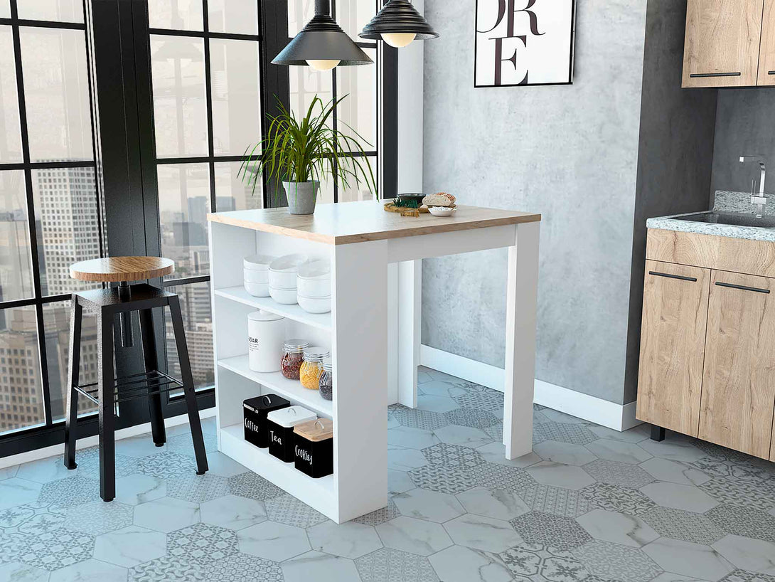 Alameda Kitchen Island FM White