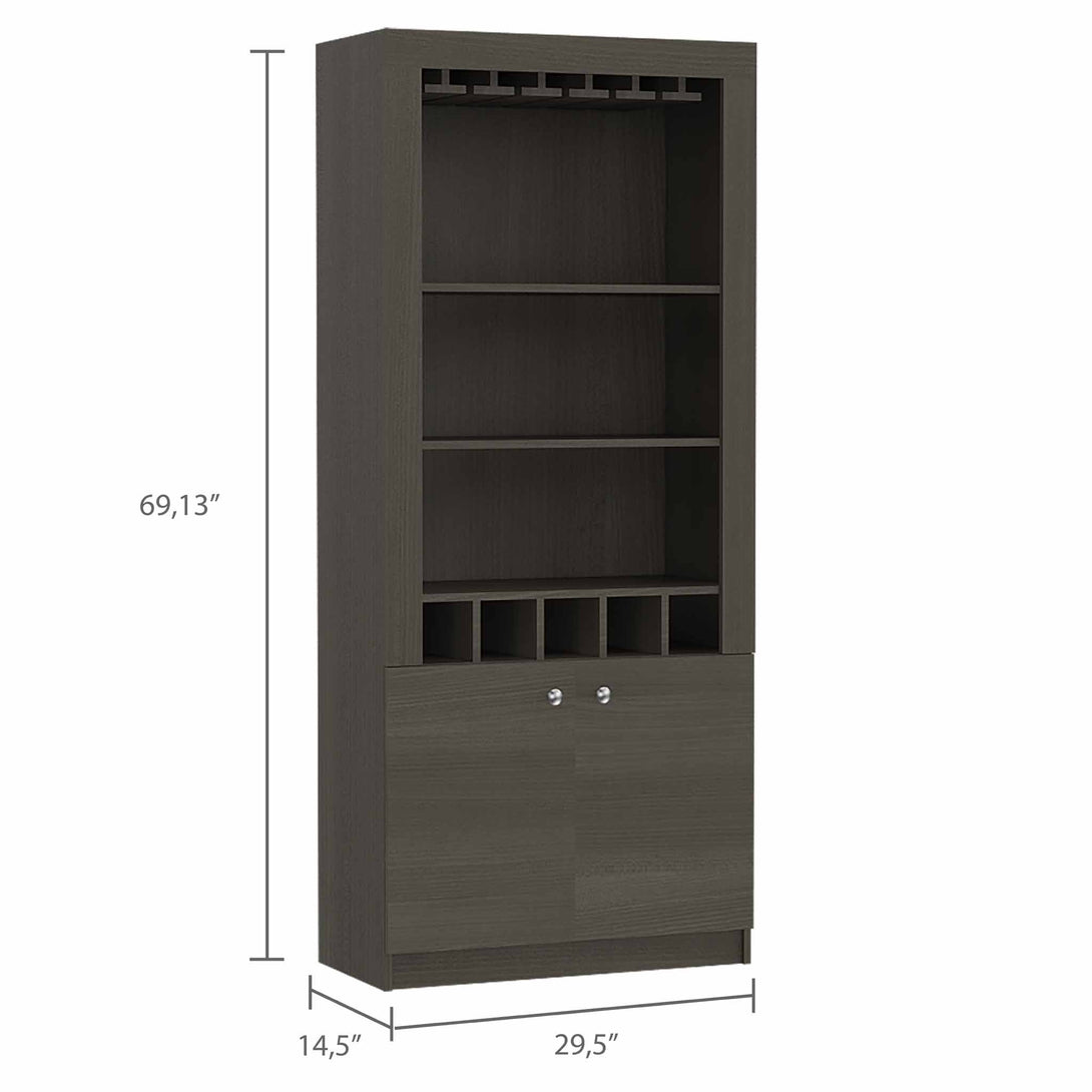 New York Bar Cabinet FM Gray Oak