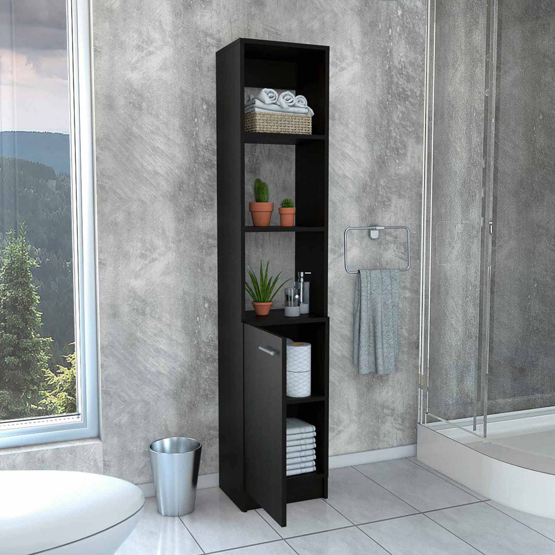 Black Kansas Linen Cabinet FM