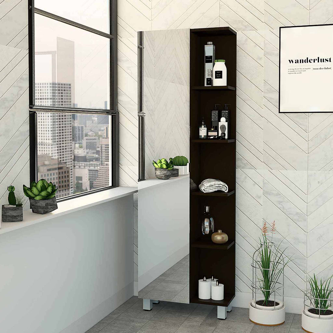 Black Wengue Linen Cabinet FM