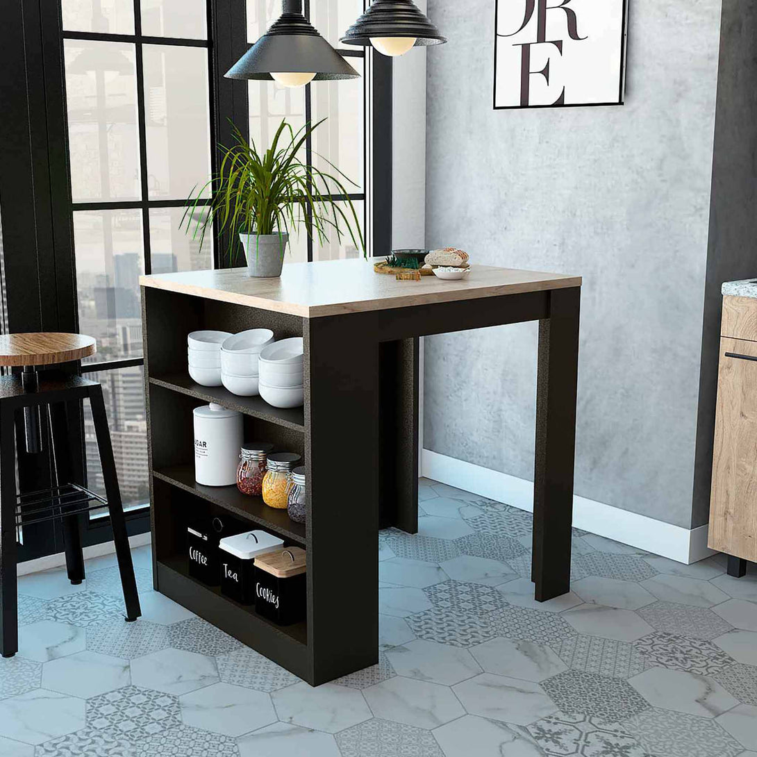 Black Alameda Kitchen Island FM