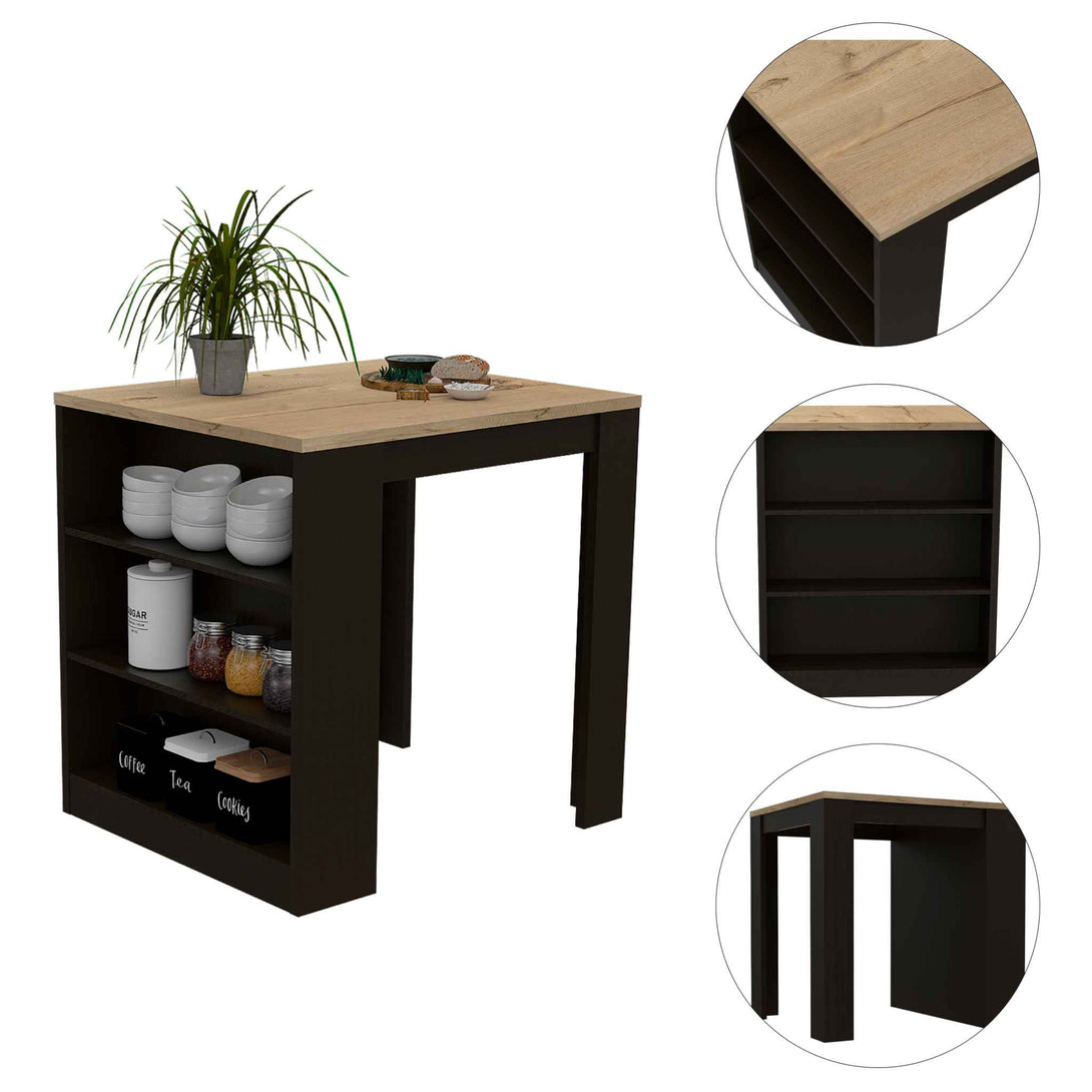 Black Alameda Kitchen Island FM