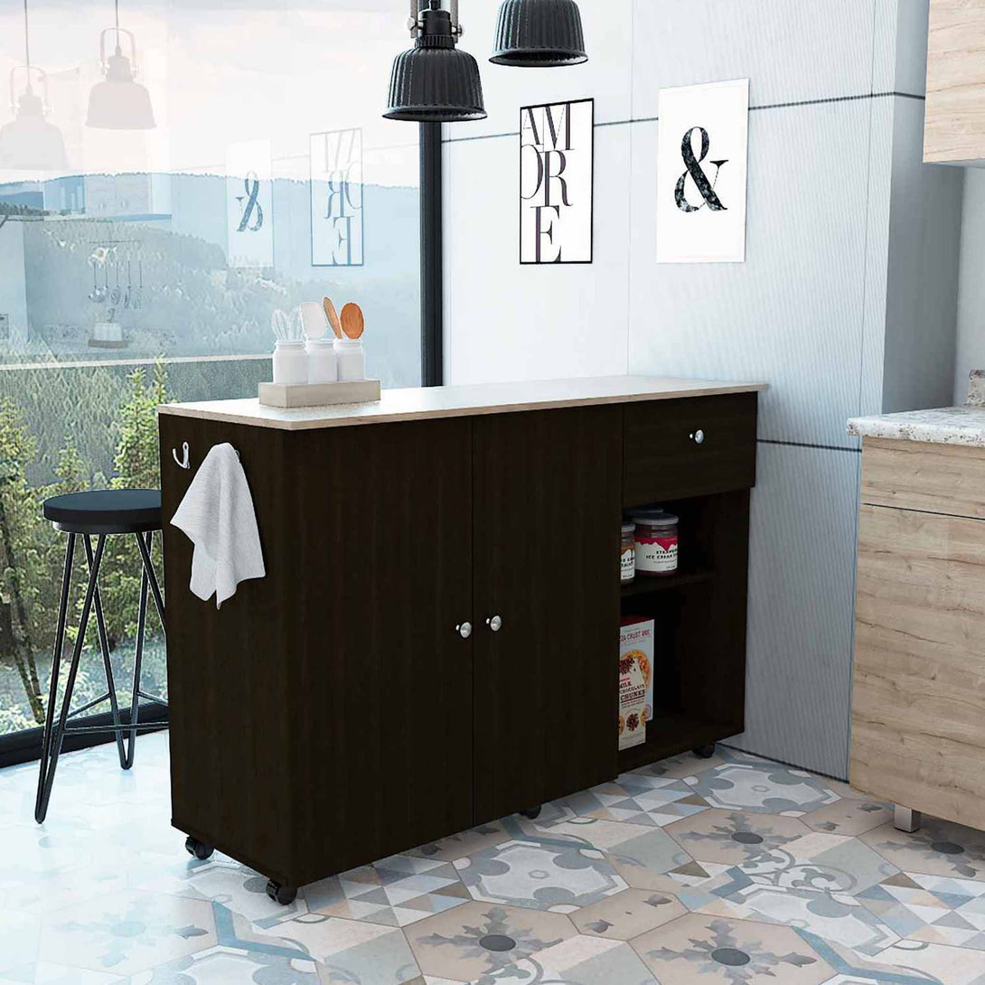 Black Wengue Chico Kitchen Island FM