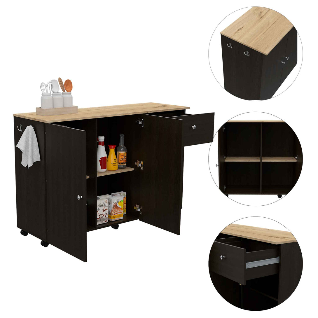 FM Black Wengue Chico Kitchen Island