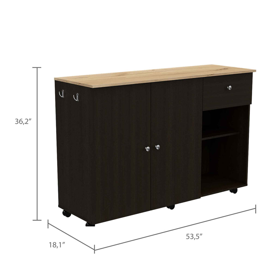 FM Black Wengue Chico Kitchen Island